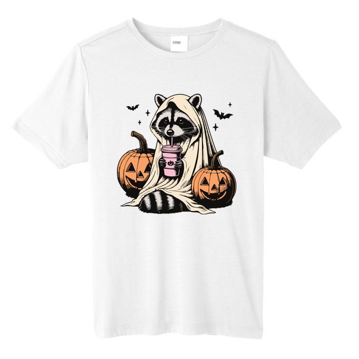 Cute Ghost Pumpkin Halloween Raccoon Costume Raccoon Lovers Tall Fusion ChromaSoft Performance T-Shirt