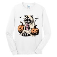 Cute Ghost Pumpkin Halloween Raccoon Costume Raccoon Lovers Tall Long Sleeve T-Shirt