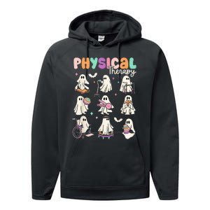 Cute Ghost Physical Therapy Pt Physical Therapist Halloween Performance Fleece Hoodie