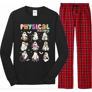 Cute Ghost Physical Therapy Pt Physical Therapist Halloween Long Sleeve Pajama Set