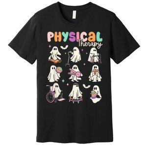 Cute Ghost Physical Therapy Pt Physical Therapist Halloween Premium T-Shirt