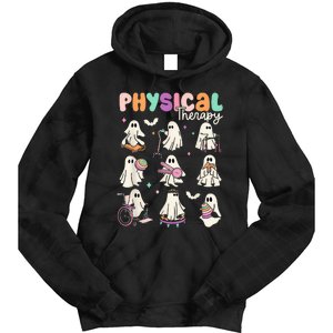 Cute Ghost Physical Therapy Pt Physical Therapist Halloween Tie Dye Hoodie