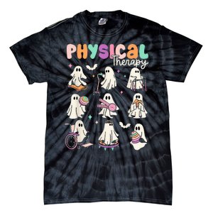 Cute Ghost Physical Therapy Pt Physical Therapist Halloween Tie-Dye T-Shirt