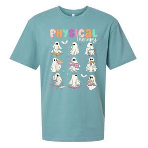 Cute Ghost Physical Therapy Pt Physical Therapist Halloween Sueded Cloud Jersey T-Shirt