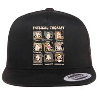 Cute Ghost Physical Therapy PT Physical Therapist Halloween Flat Bill Trucker Hat