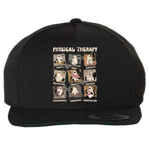 Cute Ghost Physical Therapy PT Physical Therapist Halloween Wool Snapback Cap