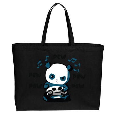 Cute Gaming Panda Pew Gamer For Boys Girls Video Game Gift Great Gift Cotton Canvas Jumbo Tote