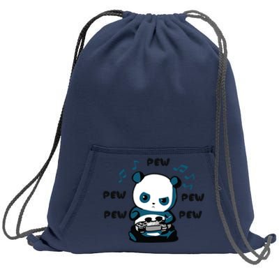 Cute Gaming Panda Pew Gamer For Boys Girls Video Game Gift Great Gift Sweatshirt Cinch Pack Bag