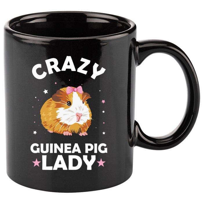 Crazy Guinea Pig Lady 11oz C Handle Ceramic Mug