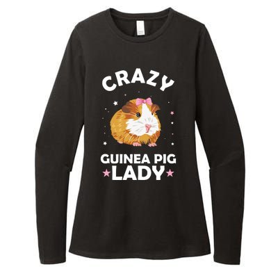 Crazy Guinea Pig Lady Womens CVC Long Sleeve Shirt