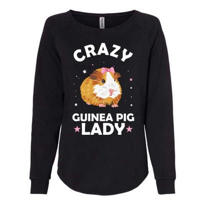 Crazy Guinea Pig Lady Womens California Wash Sweatshirt