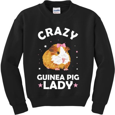 Crazy Guinea Pig Lady Kids Sweatshirt