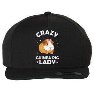 Crazy Guinea Pig Lady Wool Snapback Cap