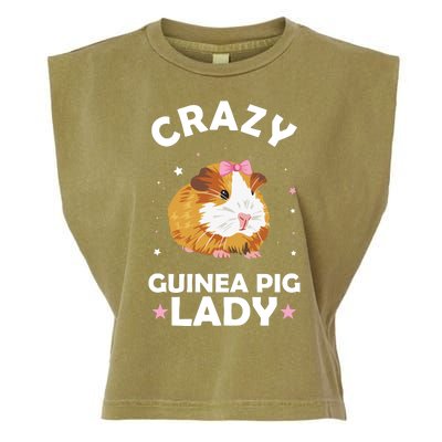 Crazy Guinea Pig Lady Garment-Dyed Women's Muscle Tee