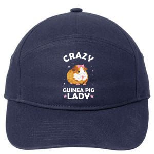 Crazy Guinea Pig Lady 7-Panel Snapback Hat