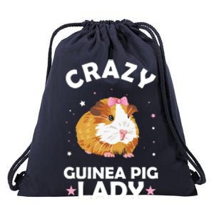 Crazy Guinea Pig Lady Drawstring Bag