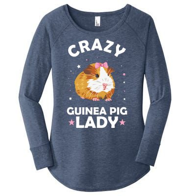 Crazy Guinea Pig Lady Women's Perfect Tri Tunic Long Sleeve Shirt