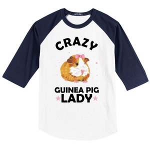 Crazy Guinea Pig Lady Baseball Sleeve Shirt