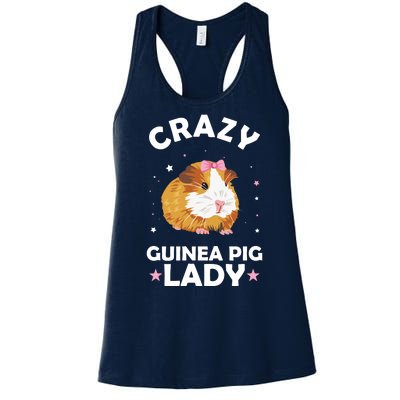 Crazy Guinea Pig Lady Women's Racerback Tank