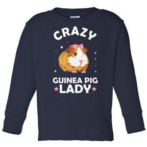 Crazy Guinea Pig Lady Toddler Long Sleeve Shirt