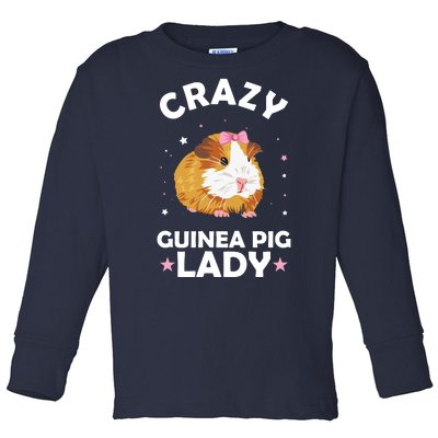 Crazy Guinea Pig Lady Toddler Long Sleeve Shirt