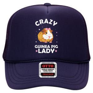 Crazy Guinea Pig Lady High Crown Mesh Back Trucker Hat