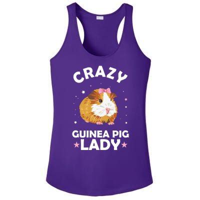 Crazy Guinea Pig Lady Ladies PosiCharge Competitor Racerback Tank