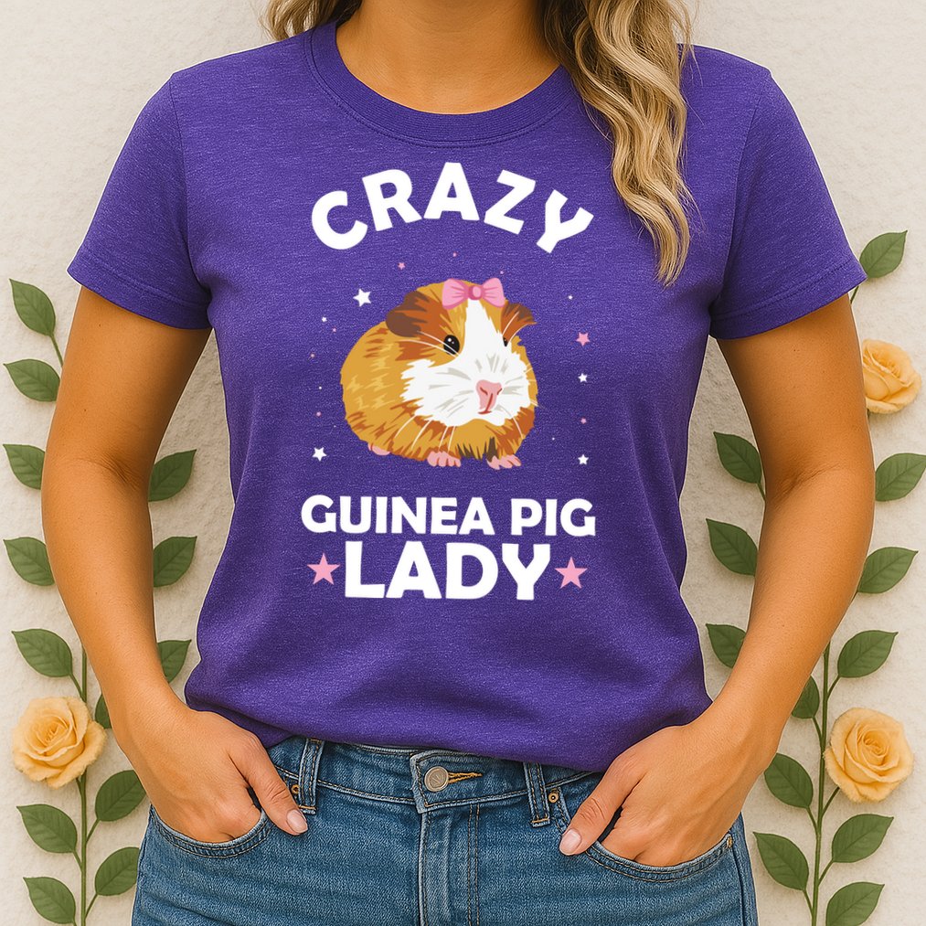 Crazy Guinea Pig Lady Womens T-Shirt