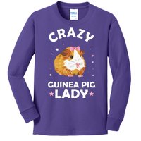 Crazy Guinea Pig Lady Kids Long Sleeve Shirt