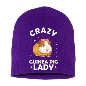 Crazy Guinea Pig Lady Short Acrylic Beanie