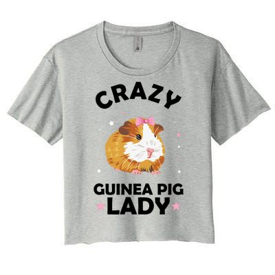 Crazy Guinea Pig Lady Women's Crop Top Tee