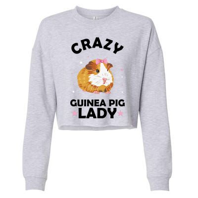 Crazy Guinea Pig Lady Cropped Pullover Crew