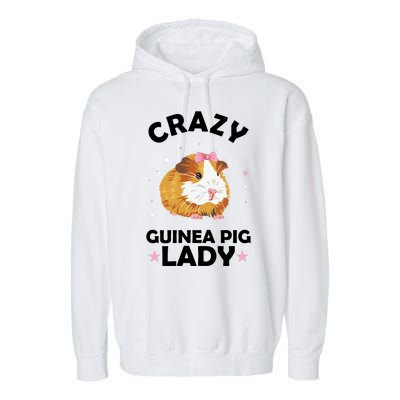 Crazy Guinea Pig Lady Garment-Dyed Fleece Hoodie