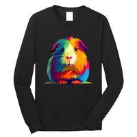 Cute Guinea Pig Rainbow Design For Guinea Pig Lovers Long Sleeve Shirt