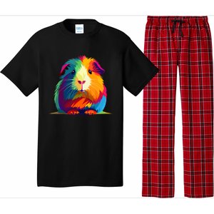 Cute Guinea Pig Rainbow Design For Guinea Pig Lovers Pajama Set