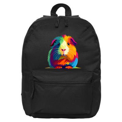 Cute Guinea Pig Rainbow Design For Guinea Pig Lovers 16 in Basic Backpack