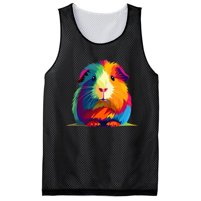 Cute Guinea Pig Rainbow Design For Guinea Pig Lovers Mesh Reversible Basketball Jersey Tank