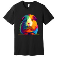 Cute Guinea Pig Rainbow Design For Guinea Pig Lovers Premium T-Shirt