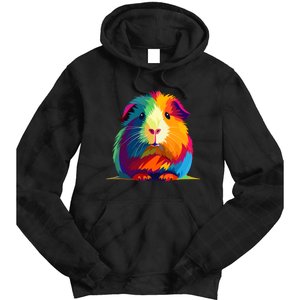 Cute Guinea Pig Rainbow Design For Guinea Pig Lovers Tie Dye Hoodie