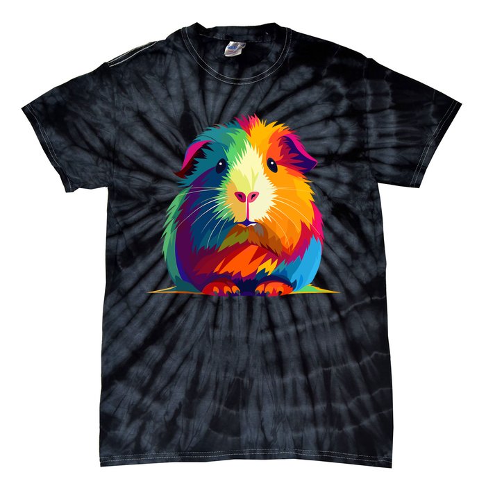 Cute Guinea Pig Rainbow Design For Guinea Pig Lovers Tie-Dye T-Shirt