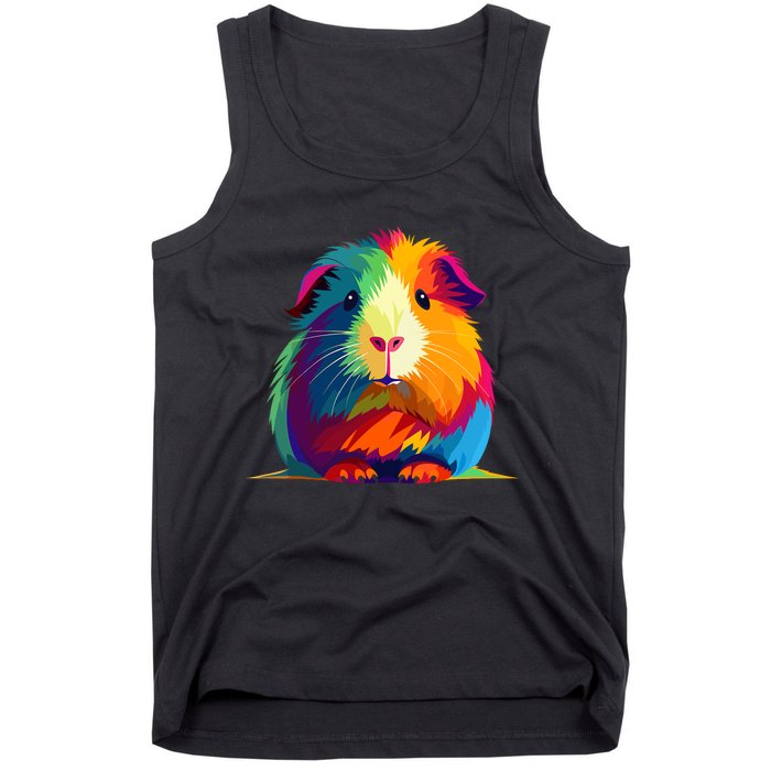 Cute Guinea Pig Rainbow Design For Guinea Pig Lovers Tank Top