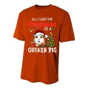 Cute Guinea Pig Christmas All I Want For Xmas Guinea Gift Performance Sprint T-Shirt