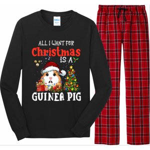 Cute Guinea Pig Christmas All I Want For Xmas Guinea Gift Long Sleeve Pajama Set