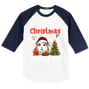 Cute Guinea Pig Christmas All I Want For Xmas Guinea Gift Baseball Sleeve Shirt