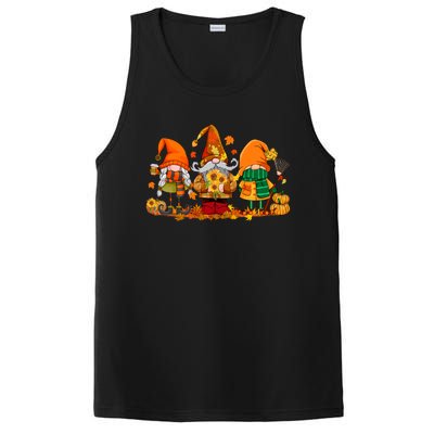 Cute Gnomes Pumpkin Fall Season Autumn Happy Thanksgiving Gift PosiCharge Competitor Tank