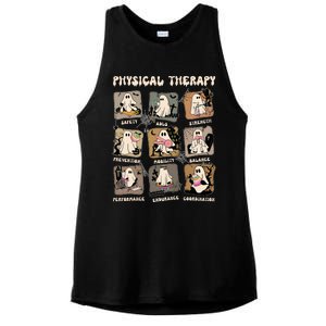 Cute Ghost Physical Therapy PT Physical Therapist Halloween Ladies PosiCharge Tri-Blend Wicking Tank