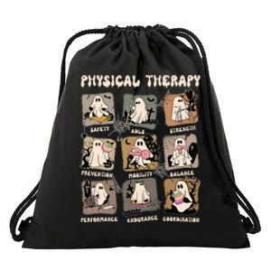 Cute Ghost Physical Therapy PT Physical Therapist Halloween Drawstring Bag