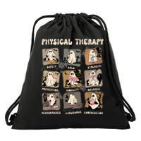 Cute Ghost Physical Therapy PT Physical Therapist Halloween Drawstring Bag