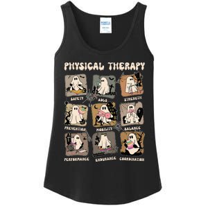 Cute Ghost Physical Therapy PT Physical Therapist Halloween Ladies Essential Tank