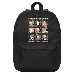 Cute Ghost Physical Therapy PT Physical Therapist Halloween 16 in Basic Backpack